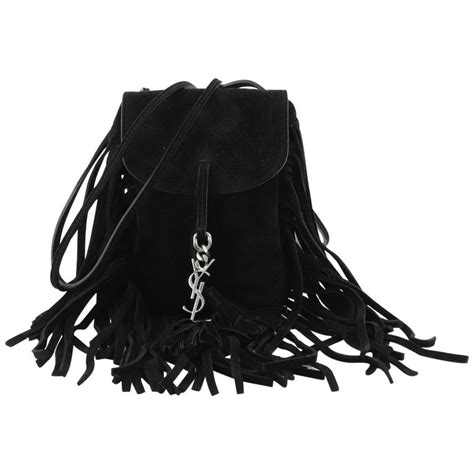 ysl anita|SAINT LAURENT Suede Fringe Flat Anita Crossbody Bag.